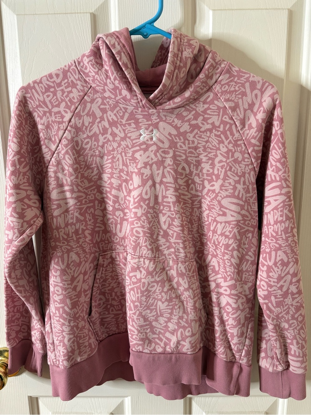 Under Armour Light Pink All-Over Graphic Hoodie